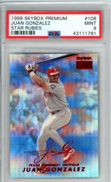 1999 Skybox Premium Star Rubies #50 of 50 PSA 9 Front