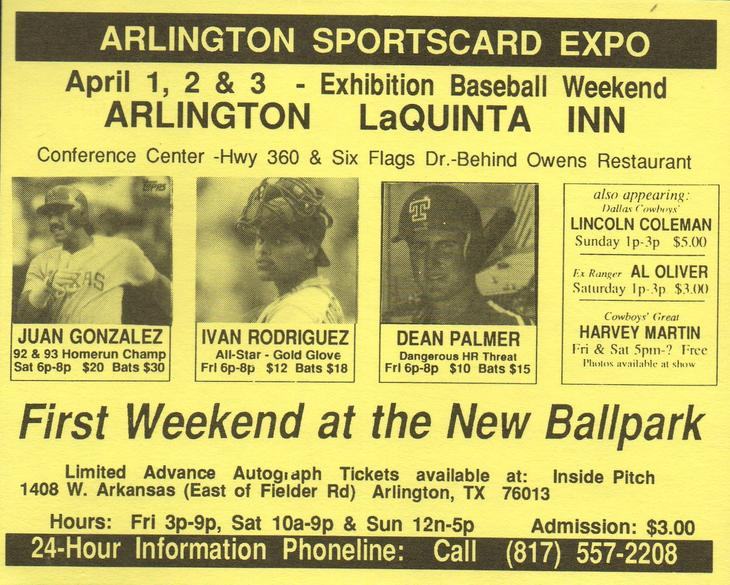 1993 Home Run Derby photo show ad