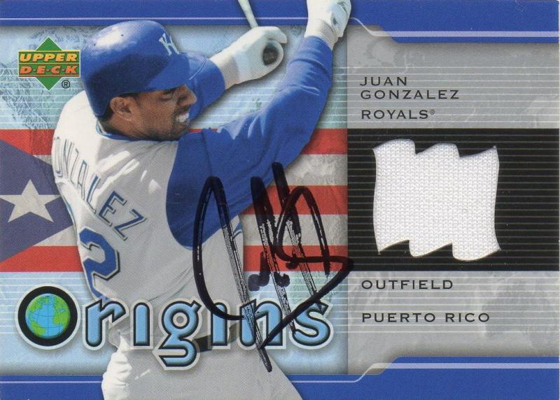 Juan Gonzalez 2005 Upper Deck Origins Jersey